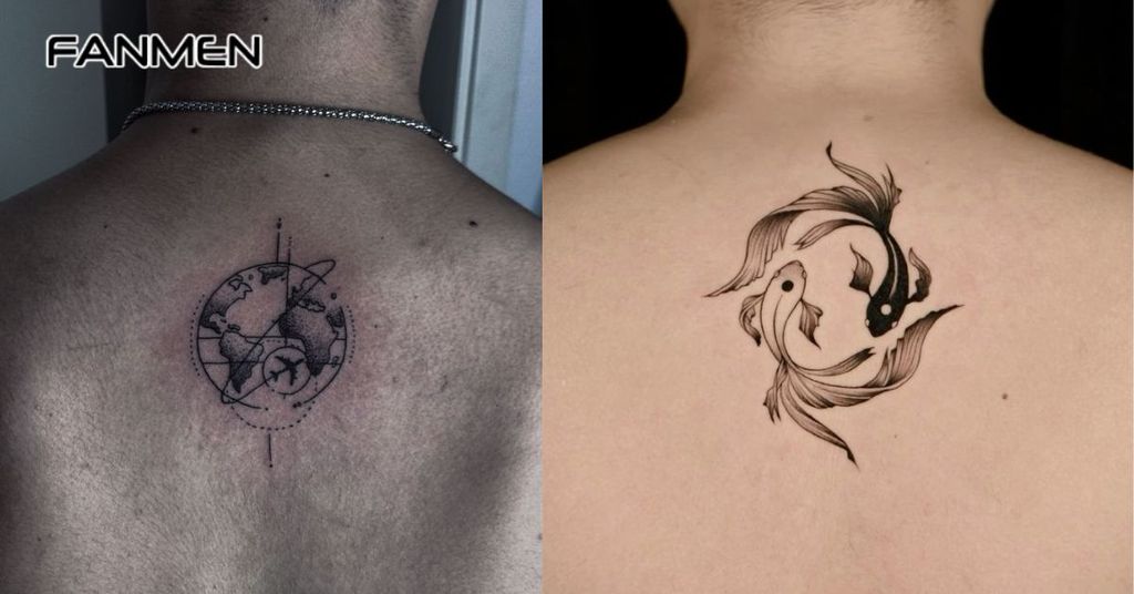 Hình xăm mini đẹp cho nam ở lưng