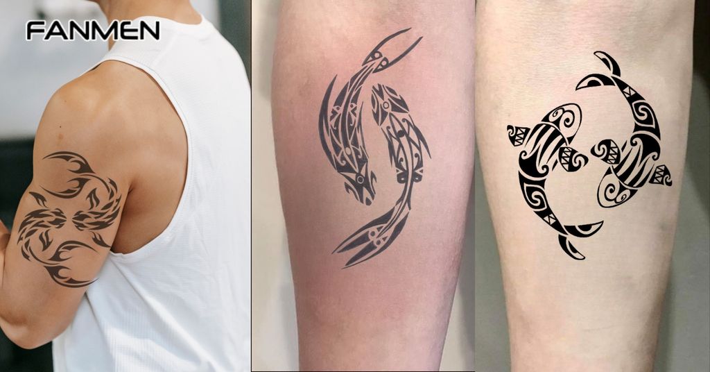 Hình Xăm Song Ngư Phong Cách Tribal 1