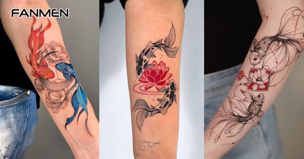 Hình xăm Song Ngư phong cách 4