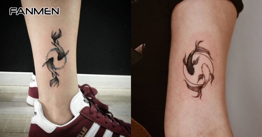 Hình xăm Song Ngư tối giản 2