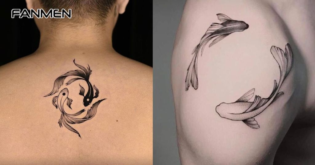 Hình xăm Song Ngư tối giản 3