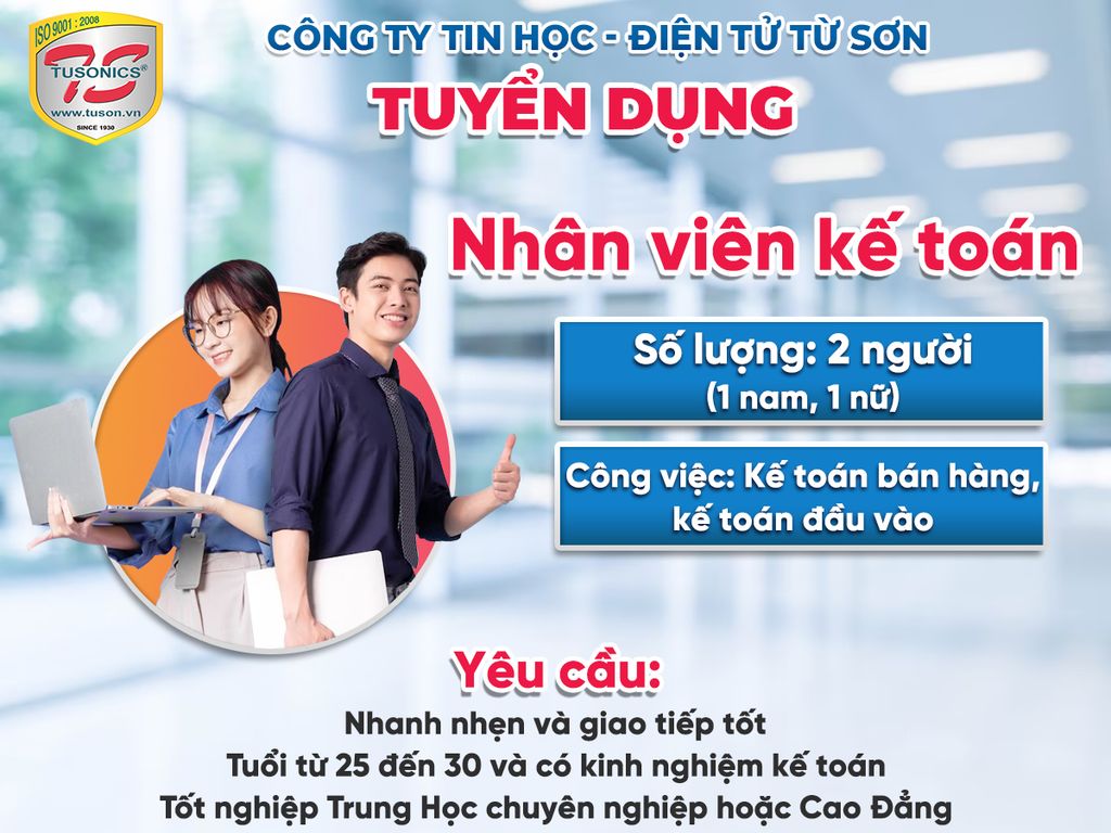 Điện Máy Từ Sơn tuyển dụng tháng 5/2024