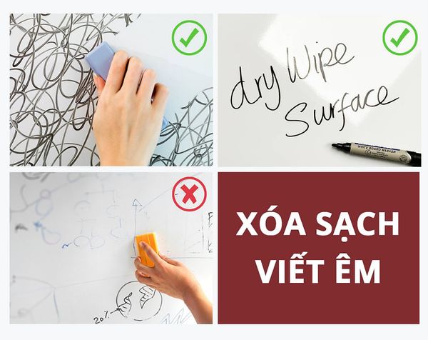 bảng viết bút lông xóa sạch viết êm