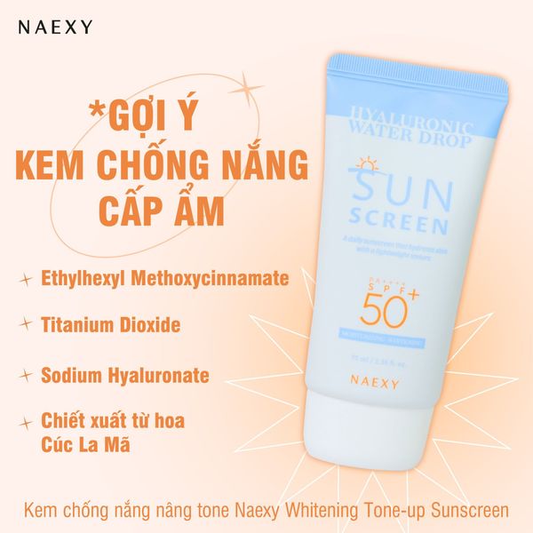 Gợi ý kem chống nắng cấp ẩm