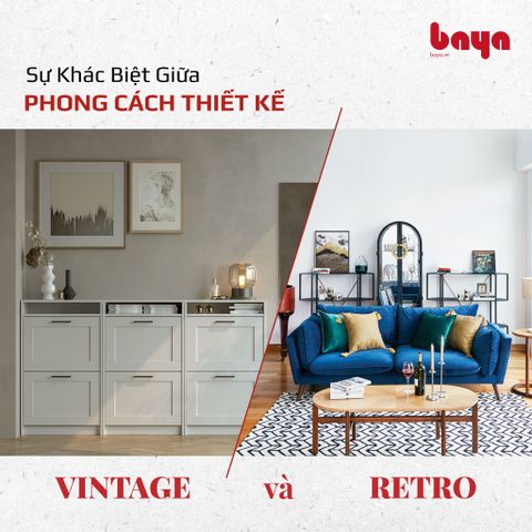 Sự Khác Biệt Giữa Phong Cách Thiết Kế Nội Thất Vintage và Retro