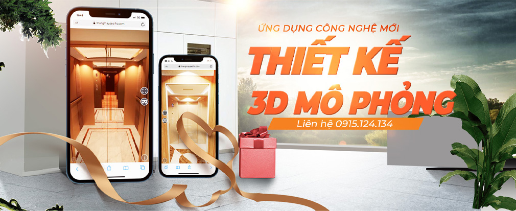 Thang Máy Pacific - Thiết kế cabin mô phỏng 3D