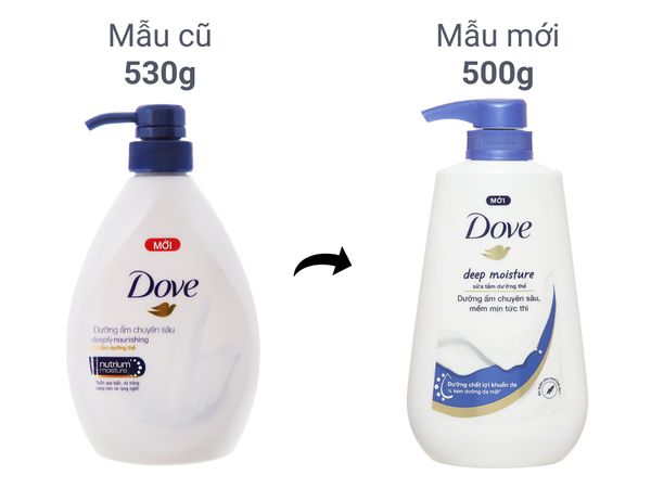 DOVE Sữa tắm dưỡng ẩm chuyên sâu 500G