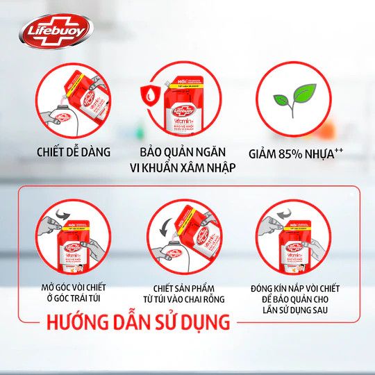 LIFEBUOY Nước Rửa Tay Vitamin Bảo Vệ Vượt Trội 400g