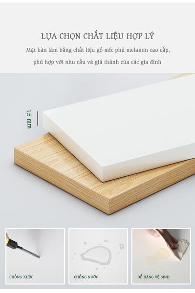 Bàn làm việc chân sắt tròn GM62 chất liệu vô cùng bền bỉ