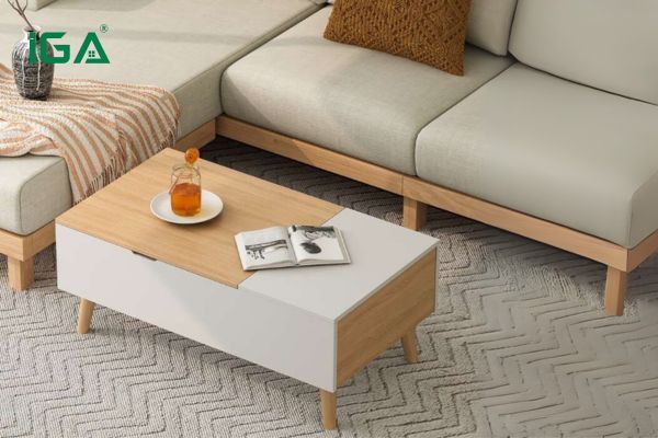 Bàn trà chữ nhật nâng hạ thông minh GP253 điều chỉnh chiều cao