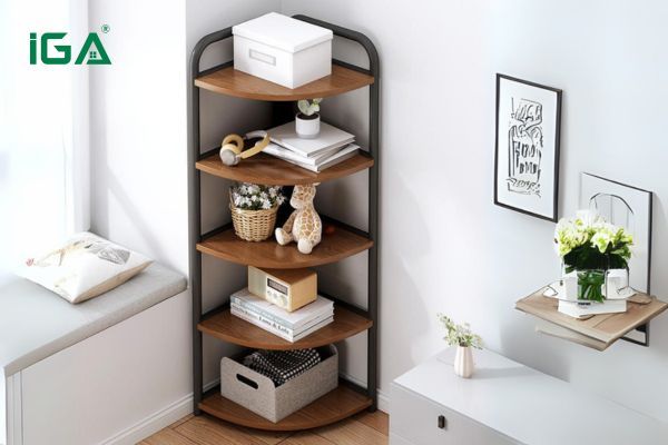 Mẹo chọn kệ góc tường cho không gian nhỏ