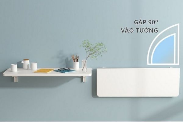 Bàn làm việc gấp gắn tường nhỏ gọn GP302 tiết kiệm diện tích, thiết kế hiện đại