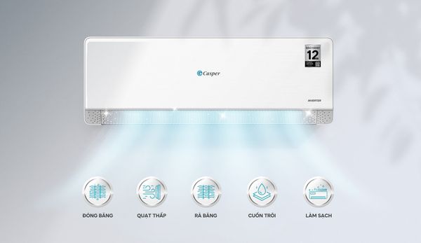 Chế độ Sleep Mode của Casper QC-12IS36 tự động điều chỉnh nhiệt độ cho cơ thể vào ban đêm để đảm bảo giấc ngủ ngon và sâu hơn mà không bị lạnh quá.