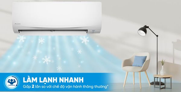Điều hòa Daikin FTKB25YVMV có công nghệ Powerful Mode—chế độ làm lạnh nhanh