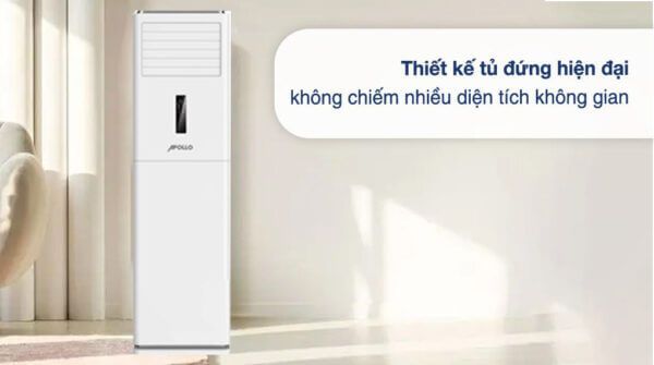 Thiết kế tủ đứng thanh lịch của điều hòa cây Daikin FTHF60VVMV phù hợp với mọi không gian nội thất hiện đại.