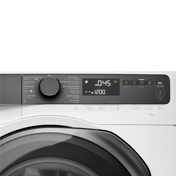 Electrolux Inverter EWF1343R7WC có khối lượng giặt lớn lên đến 13 kg, có thể đáp ứng mọi nhu cầu giặt giũ của một gia đình đông người
