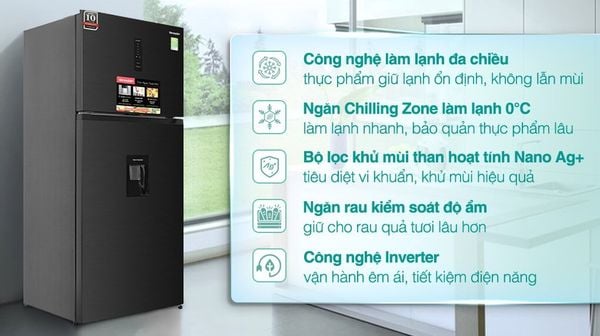 Tủ lạnh Sharp SJ-X417WD-DG thuộc dòng tủ lạnh giá rẻ nhưng được trang bị nhiều công nghệ hiện đại của Sharp