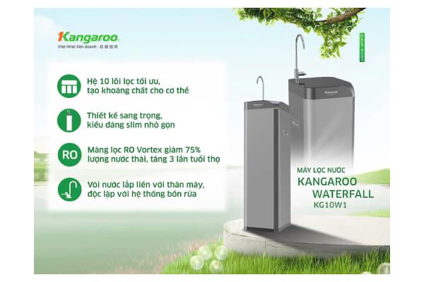 Máy Lọc Nước Kangaroo Waterfall KG10W1 10 Lõi