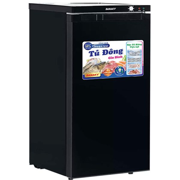Tủ lạnh Sanaky VH-16VD3 có thiết kế dạng tủ mát đứng hiện đại giúp tiết kiệm không gian và được thiết kế theo phong cách hiện đại