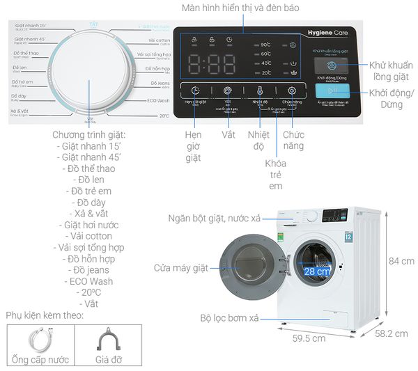 Thiết kế máy giặt Casper