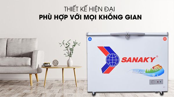 thiết kế của tủ đông Sanaky VH-3699W3 cũng rất nhỏ gọn và tiện lợi, phù hợp với nhiều không gian khác nhau.