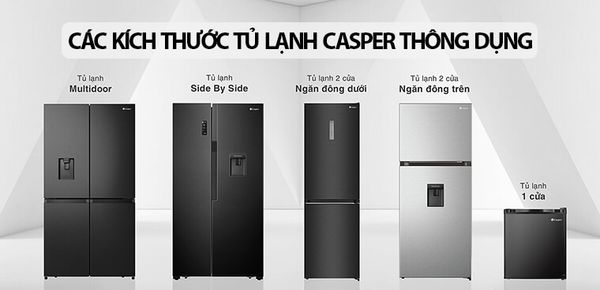Tủ lạnh Casper, có thiết kế đơn giản nhưng tinh tế, dễ dàng hòa nhập vào không gian nội thất của nhiều gia đình