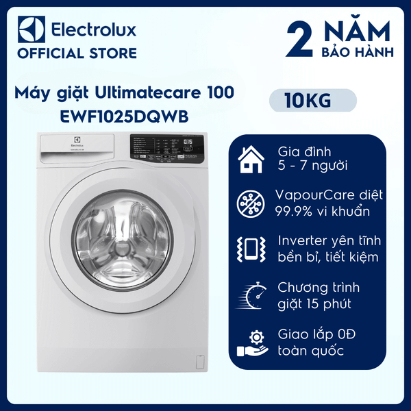 Dịch vụ hậu mãi và bảo hành Electrolux EWF1025DQWB
