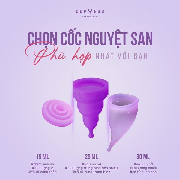 Cách chọn cốc nguyệt san loại phù hợp nhất với cơ thể