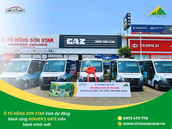 🚘🎉 Lễ bàn giao thành công 5 chiếc GAZ ZALELLE NEXT A64R42 mới cho Công ty Cổ phần Khu du lịch sinh thái Hang Gợp! 🎉🚘