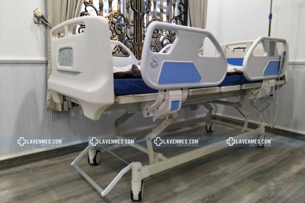 Giường điện ICU Tajermy TJM GD09 Với các tính năng nâng đầu/chân, điều khiển độ cao giường, dốc toàn bộ người,…