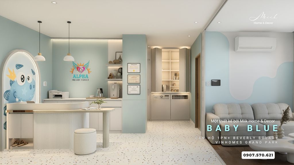 CĂN HỘ 1PN+ BEVERLY SOLARI TROPICAL – MÀU BABY BLUE ÊM ÁI