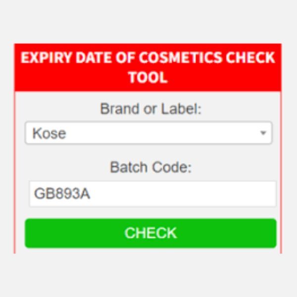 Website check hạn sử dụng mỹ phẩm Nhật Bản
