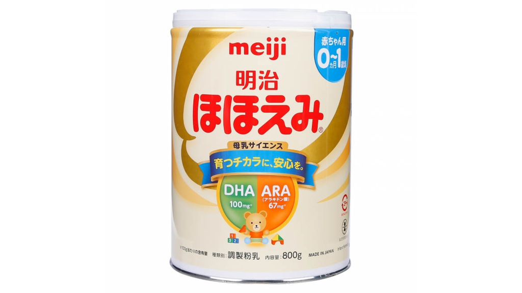sữa meiji nhật bản số 0 có hình dạng lon thiết 800g