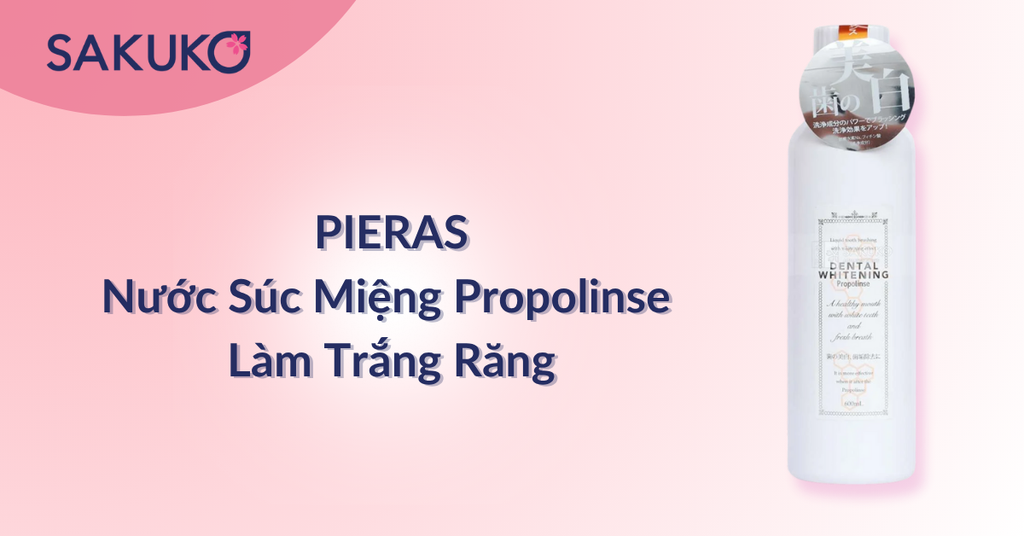 PIERAS - Nước súc miệng Propolinse Làm Trắng Răng
