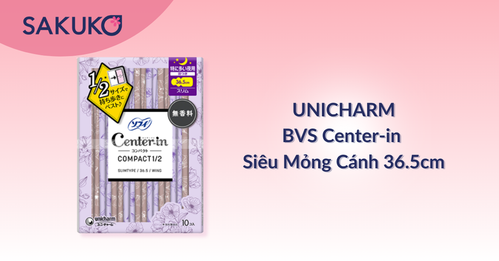 Băng vệ sinh Center-in siêu mỏng có cánh 36.5cm