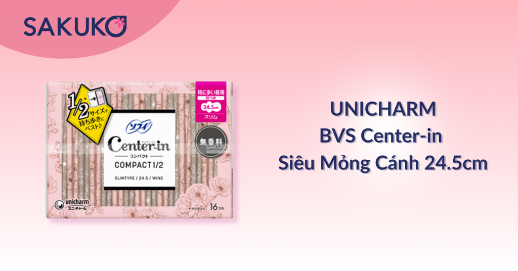 Băng vệ sinh Center-in siêu mỏng có cánh 24.5cm