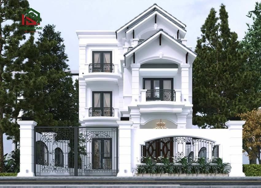Biệt thự 3 tầng mái Thái đẹp chuẩn phong thủy giúp tăng vượng khí