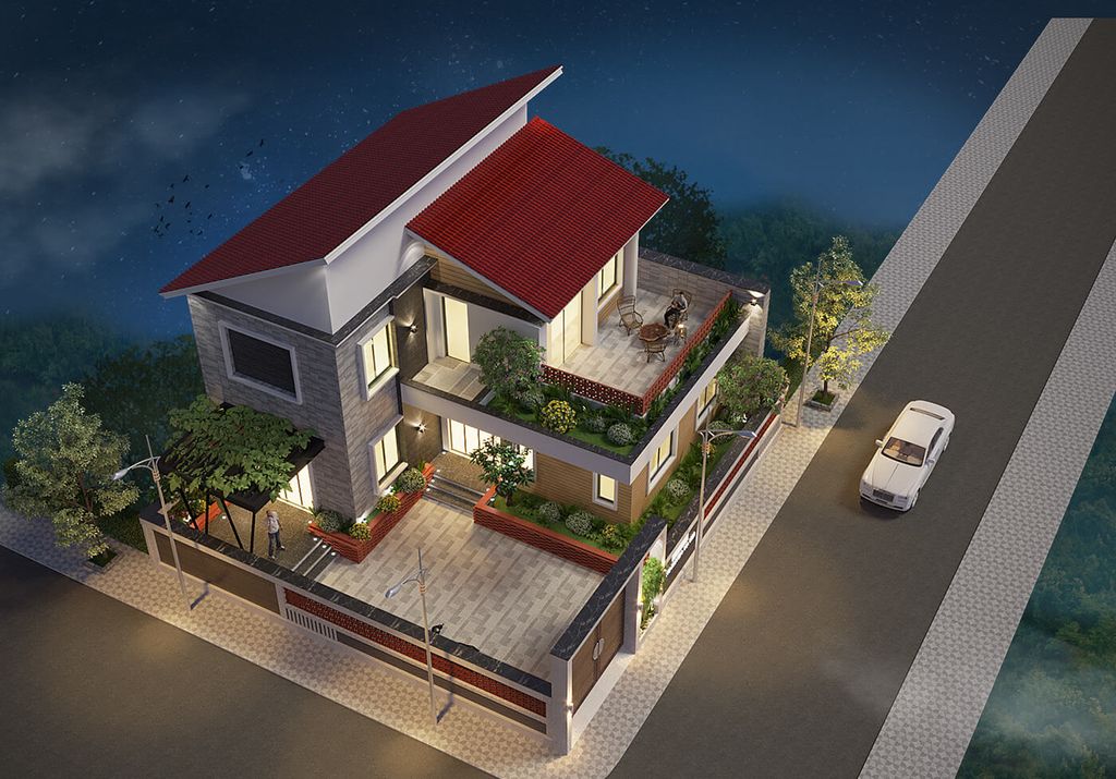 Xu hướng biệt thự mái lệch – Cá tính & độc đáo