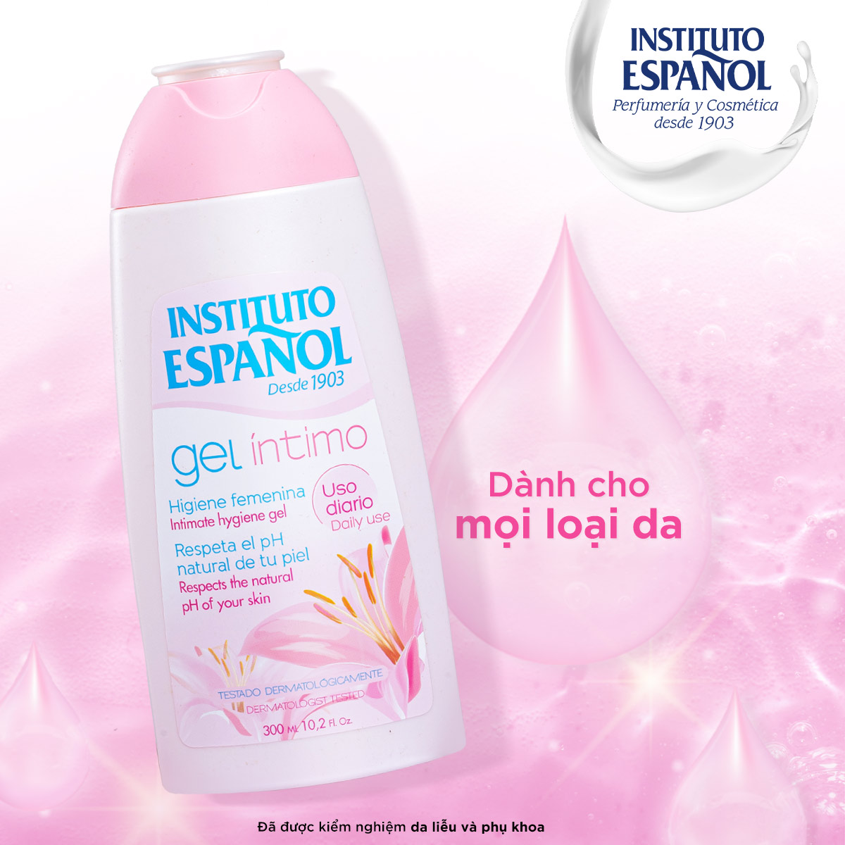 Dung dịch vệ sinh đã được kiểm nghiệm da liễu và phụ khoa