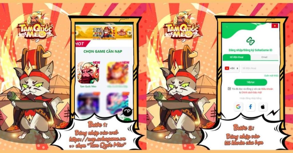 cách nhập code tam quốc mèo