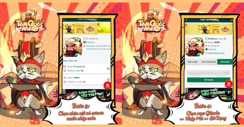 nhập code tam quốc mèo