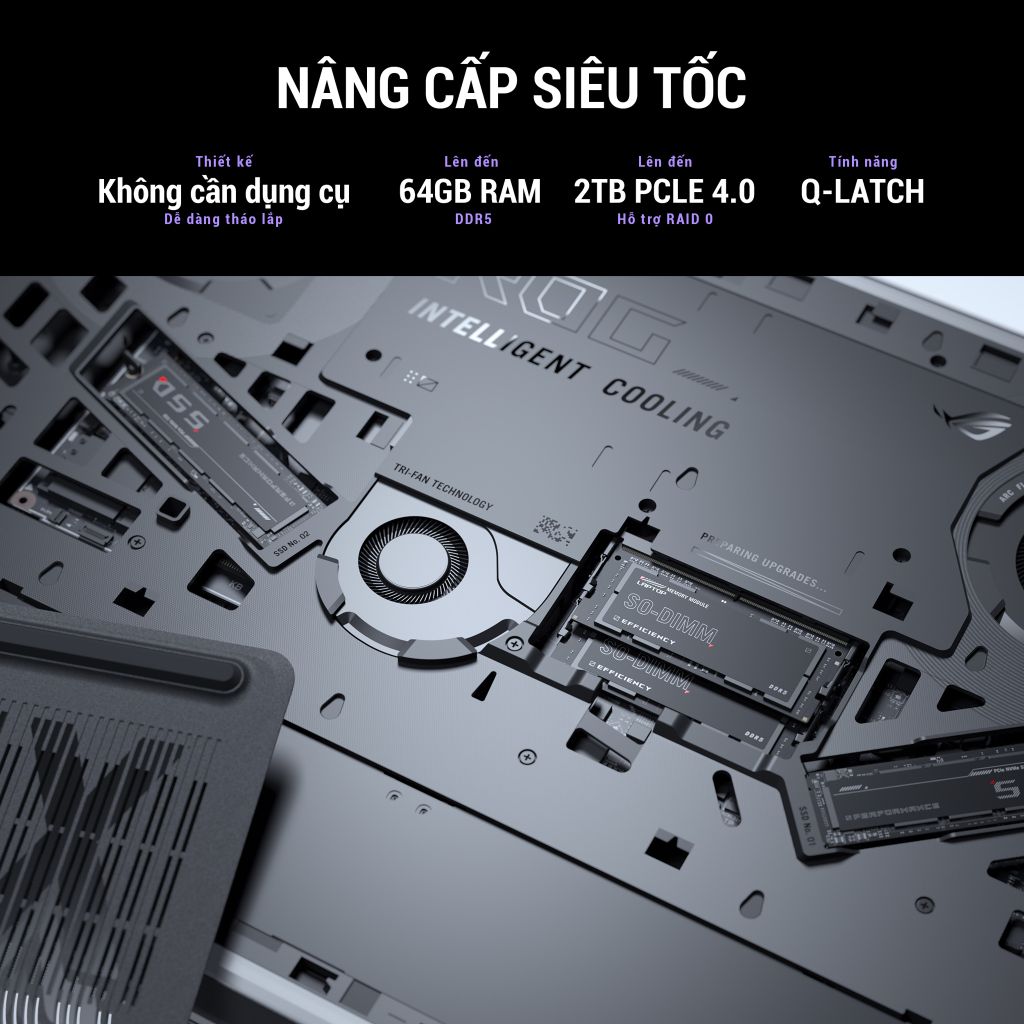 ROG Strix G16 cấu hình và nâng cấp siêu tốc