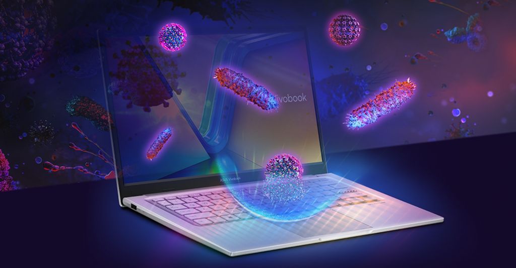 công nghệ mới như ASUS Antimicrobial Guard Plus ức chế vi khuẩn trên laptop asus