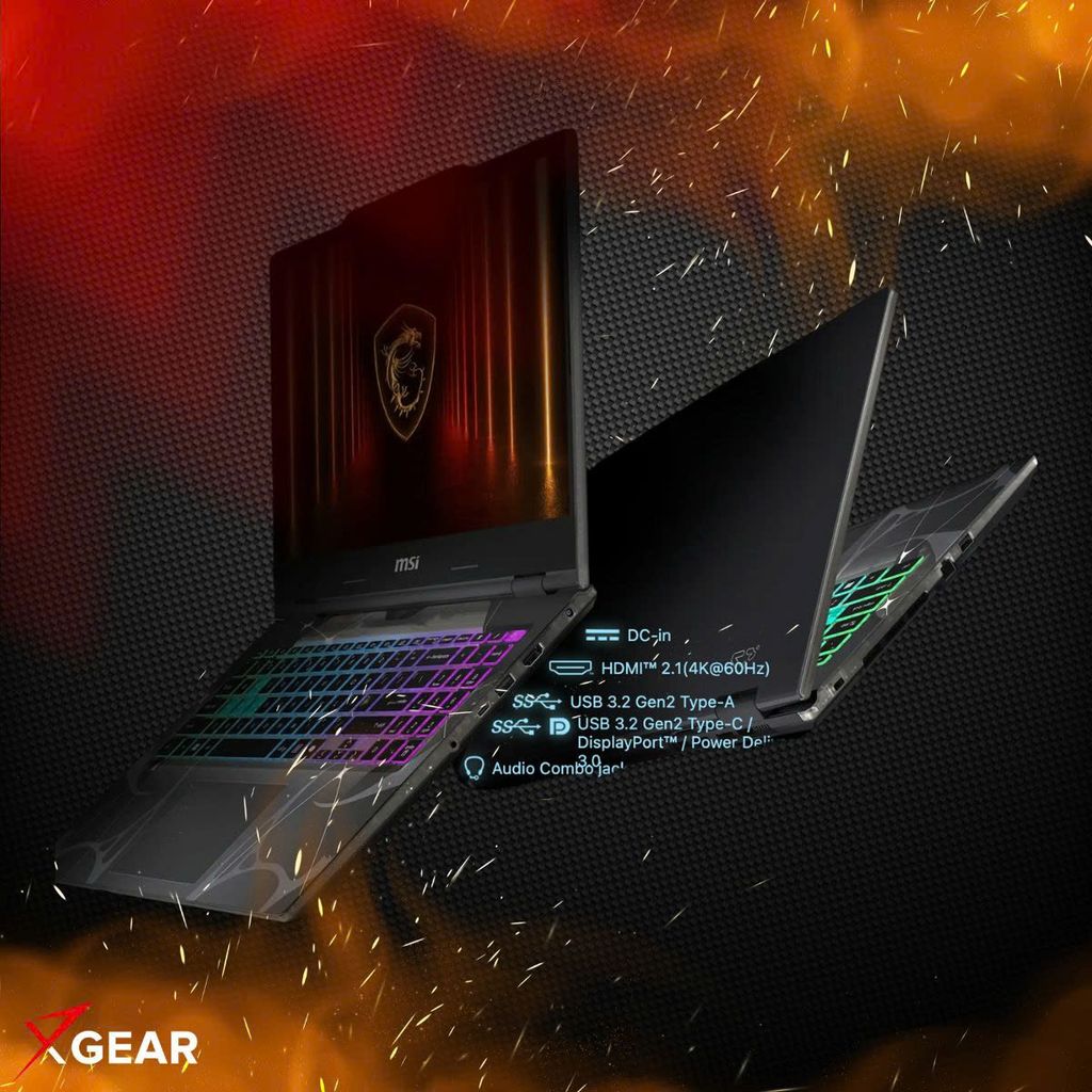 Laptop Gaming MSI Cyborg 15 B2RWFKG 048VN đa dạng cổng kết nối hiện đại