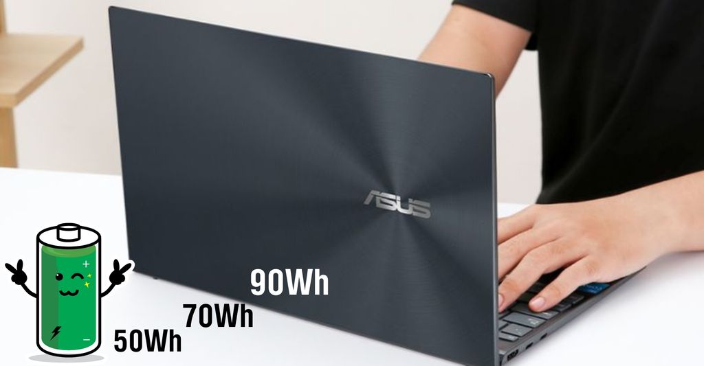 laptop pin trâu có dung lượng pin từ 50 đến 90 wh