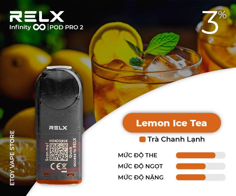 Pod Dầu RELX Pod Pro 2 Lemon Ice Tea Chính Hãng