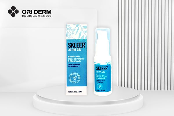 Gel giảm mụn viêm mờ thâm tái tạo da Skleer Active Gel