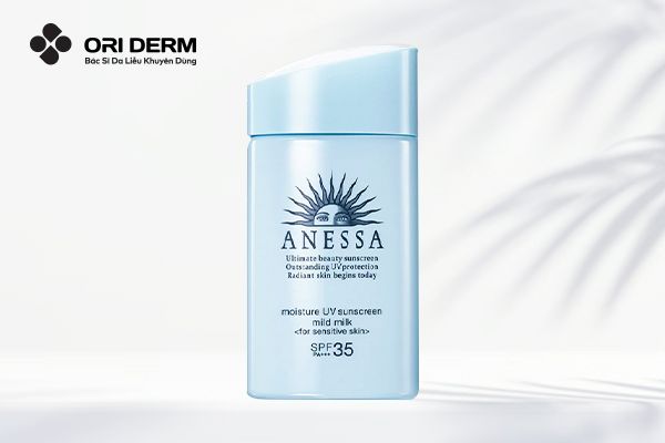 Kem chống nắng Anessa cho da dầu mụn, nhạy cảm Essence UV Sunscreen Mild Milk SPF35