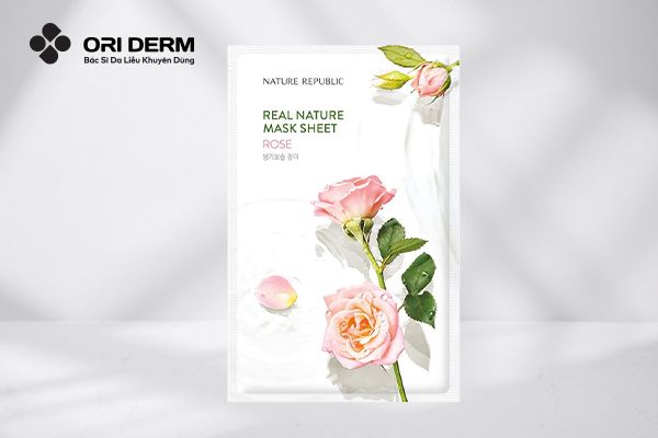Mặt nạ giấy Real Nature Rose Mask Sheet dưỡng ẩm
