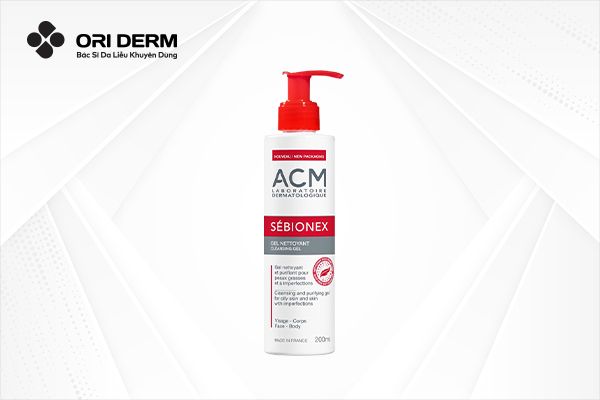 Sữa rửa mặt làm sạch sâu cho da nhờn mụn ACM Sebionex Cleansing Gel